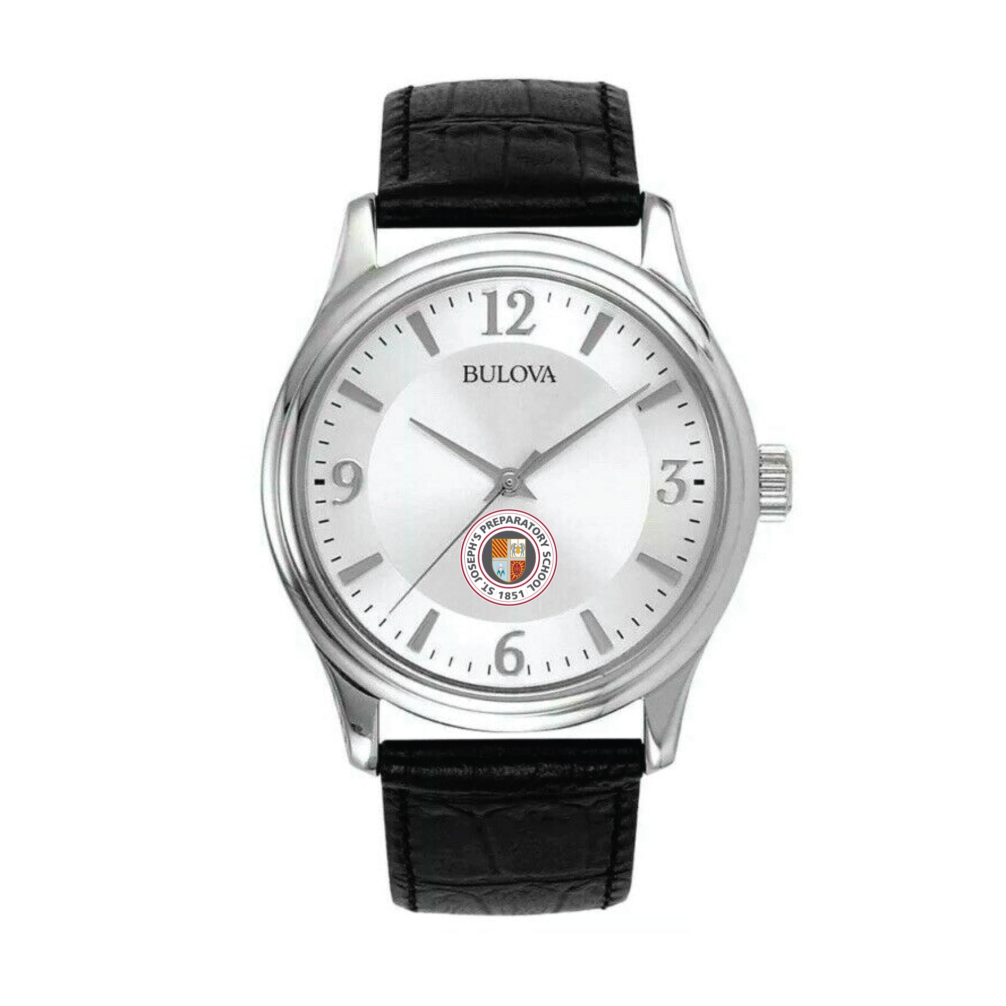 Bulova Black Leather Strap Watch